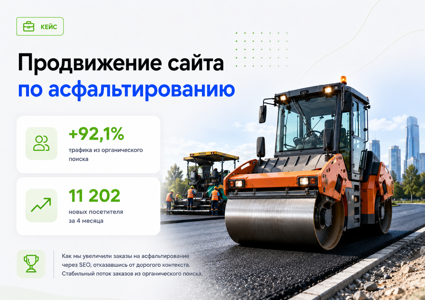 Как мы увеличили заказы на асфальтирование через SEO, отказавшись от дорогого контекста