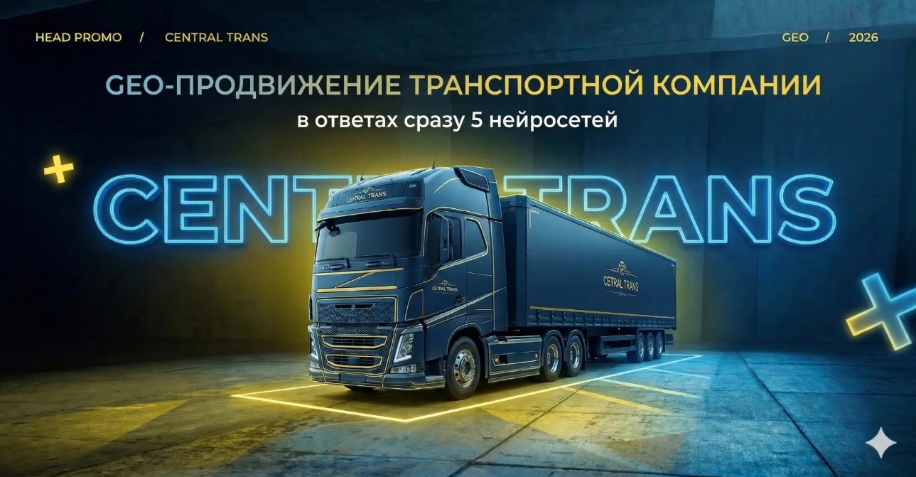 От 1% до 49% видимости в нейросетях: реальные B2B-заявки для ТК «Central Trans» через GEO