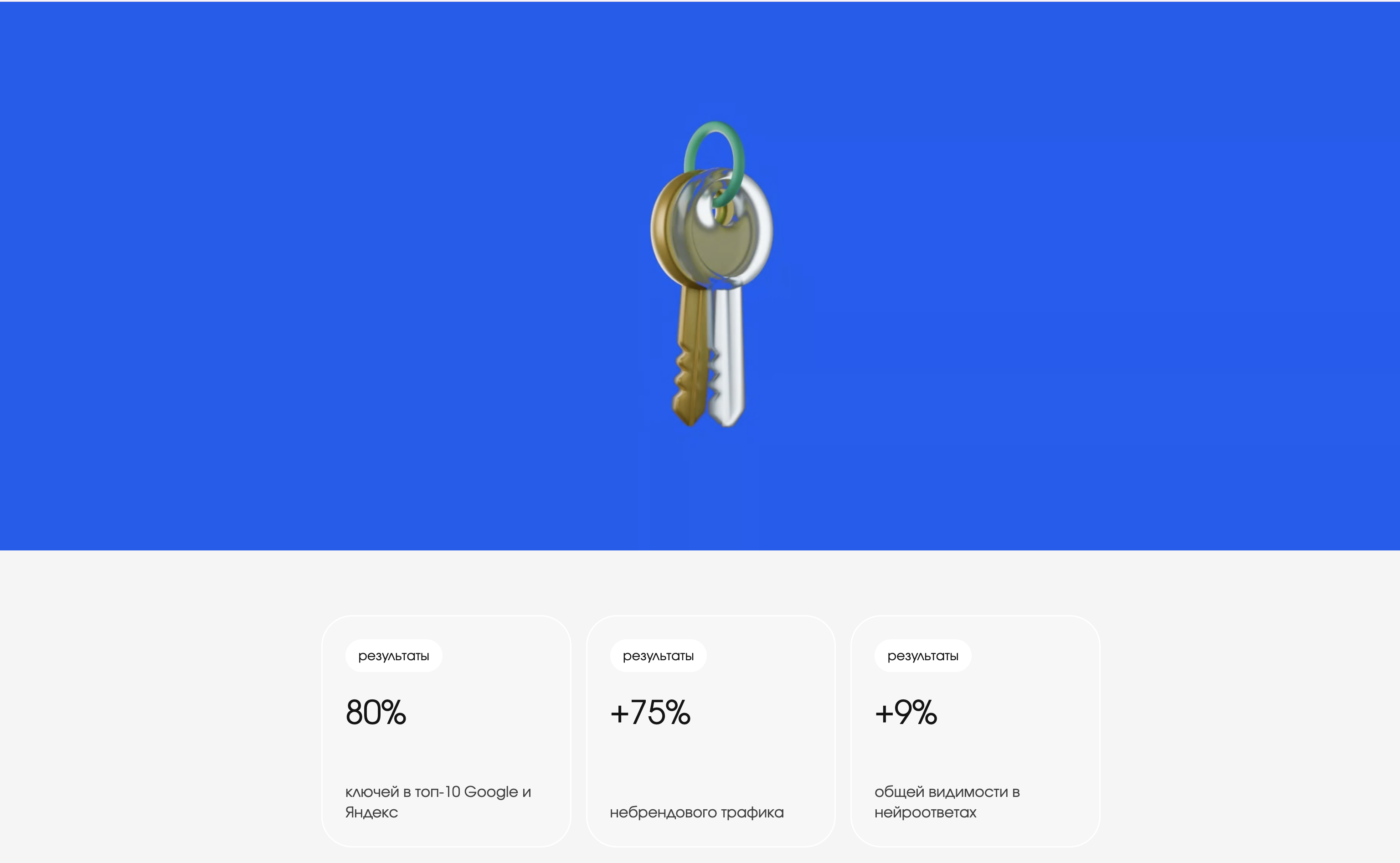 Космосдом: вывели сайт в топ Google и Яндекс за 2 месяца