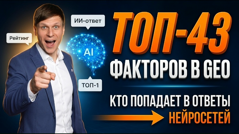 Рейтинг факторов в GEO: что РЕАЛЬНО влияет на продвижение бренда в ИИ?
